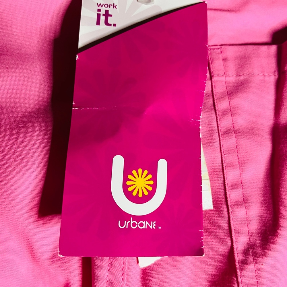 Pink Drawstring Women’s scrub uniform pants side pockets. Brand new size medium - Picture 8 of 9